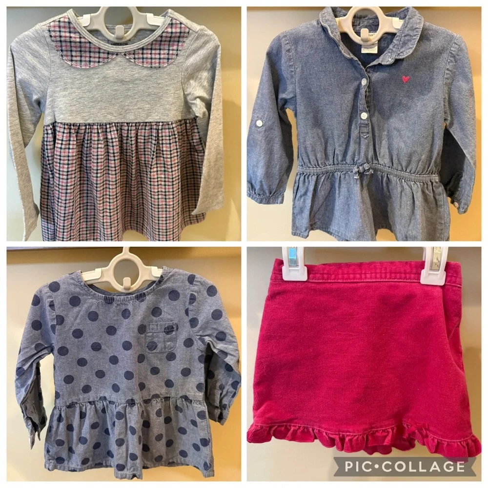 First Impressions/Carter's Toddler Girls FALL Tops & Corduroy Skirt Outfits